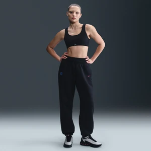 Damskie spodnie piłkarskie o kroju oversize z wysokim stanem Nike Anglia Phoenix Fleece - Czerń