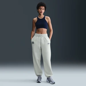 Damskie spodnie piłkarskie o kroju oversize z wysokim stanem Nike Inter Mediolan Phoenix Fleece - Szary