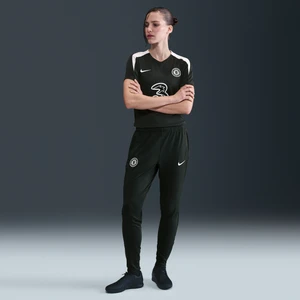 Damskie spodnie piłkarskie z dzianiny Nike Dri-FIT Chelsea F.C. Strike - Zieleń