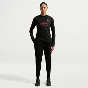 Damskie spodnie piłkarskie z dzianiny Nike Dri-FIT Paris Saint-Germain Strike - Czerń