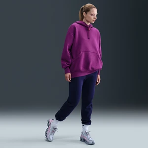 Damskie spodnie piłkarskie z wysokim stanem Nike FC Barcelona Phoenix Fleece - Fiolet