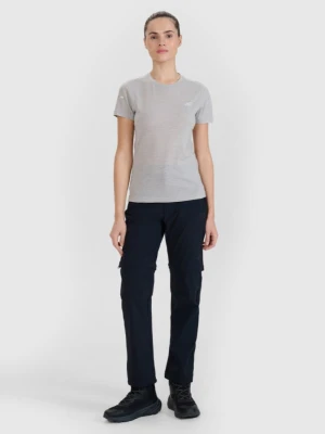 Damskie spodnie trekkingowe 2w1 4F 4FWSS25TFTRF0798 - czarne