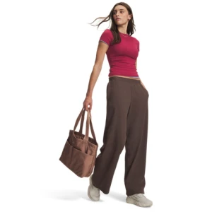 Damskie spodnie treningowe Under Armour Motion Wide Leg Pant - brązowe