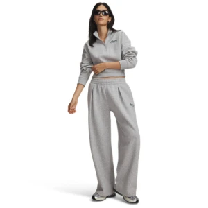Damskie spodnie Under Armour RIVAL PLEATED VARSITY PANT - szare