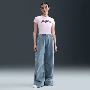 Damskie spodnie z denimu Nike - Niebieski