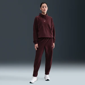 Damskie spodnie z dzianiny ze średnim stanem Therma-FIT Nike One - Czerwony