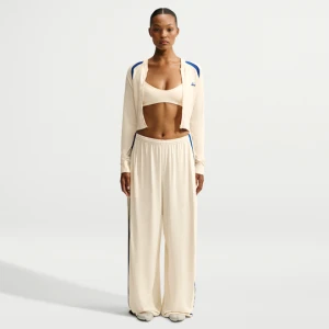 Damskie spodnie z szerokimi nogawkami NikeSKIMS Stretch Knit - Biel