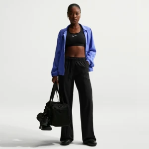 Damskie spodnie z szerokimi nogawkami z tkaniny Dri-FIT Nike One - Czerń