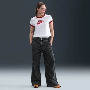 Damskie spodnie z tkaniny denimowej Nike Sportswear - Czerń
