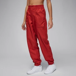 Damskie spodnie z tkaniny Jordan - Czerwony