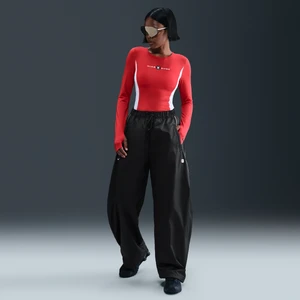 Damskie spodnie z tkaniny Nike Shox - Czerń