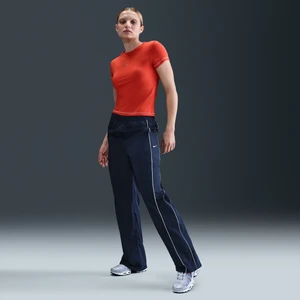 Damskie spodnie z tkaniny z wysokim stanem i luźnymi nogawkami Nike Windrunner - Niebieski