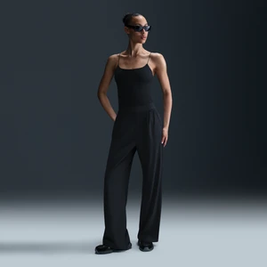 Damskie spodnie z wysokim stanem i luźnymi szerokimi nogawkami Dri-FIT Nike 24.7 PerfectStretch - Czerń