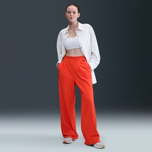 Damskie spodnie z wysokim stanem i luźnymi szerokimi nogawkami Dri-FIT Nike 24.7 PerfectStretch - Czerwony