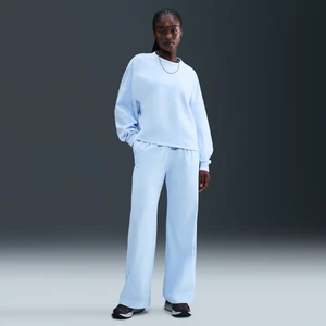 Damskie spodnie z wysokim stanem i luźnymi szerokimi nogawkami Dri-FIT Nike 24.7 PerfectStretch - Niebieski