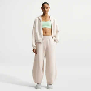 Damskie spodnie z wysokim stanem i szerokimi nogawkami Nike 24.7 ImpossiblySoft - Brązowy