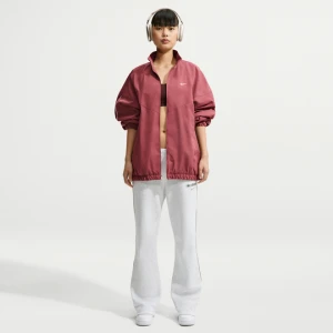 Damskie spodnie ze średnim stanem i rozciętym dołem Nike Studio Fleece Medium Weight - Brązowy