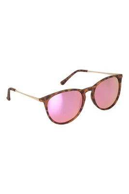 Zdjęcie produktu Damskie spolaryzowane okulary przeciwsłoneczne z rogową ramką - Pink Mountain Warehouse