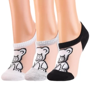 Damskie Stopki Moraj Misiu Mix Kolor 3 Pary