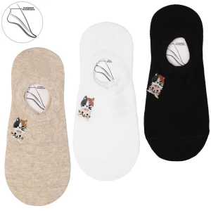 Damskie Stopki Z Kotkami Moraj Mix Kolor 3 Pary