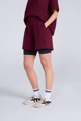 Cora damskie spodenki turystyczne - Burgundy Animal