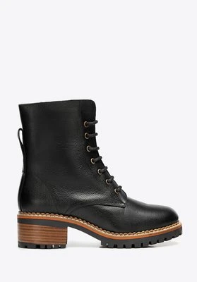 Damskie trapery ze skóry naturalnej klasyczne czarne Wittchen