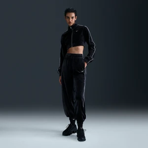 Damskie welurowe joggery ze średnim stanem Nike Sportswear Collection - Czerń