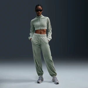 Damskie welurowe joggery ze średnim stanem Nike Sportswear Collection - Zieleń