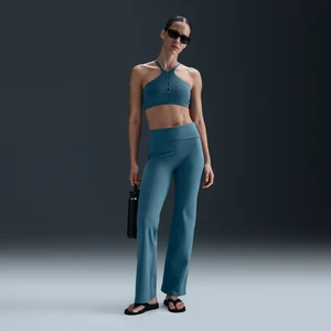Zdjęcie produktu Damskie wywijane spodnie z wysokim stanem Dri-FIT Nike One - Niebieski