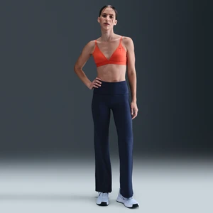 Damskie wywijane spodnie z wysokim stanem Dri-FIT Nike One - Niebieski
