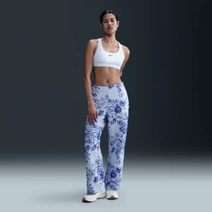 Damskie żakardowe spodnie dresowe ze średnim stanem Nike Sportswear Collection - Biel