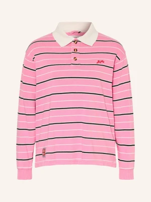 Damson Madder. Koszulka Polo Z Dzianiny Remie rosa