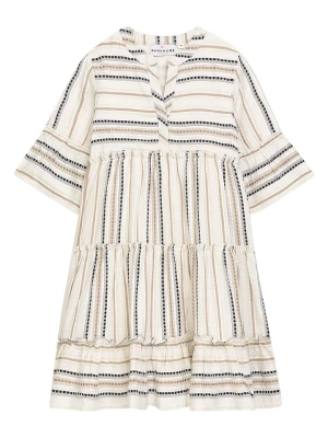 Danamade Sukienka "Dkahula" w kolorze kremowo-beżowo-czarnym rozmiar: M