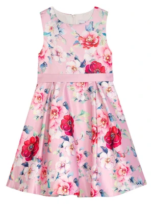 Danamade Sukienka "Dlore" w kolorze czerwono-jasnoróżowym rozmiar: 98