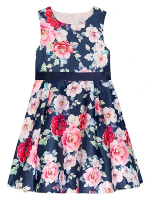 Danamade Sukienka "Dlore" w kolorze granatowo-jasnoróżowo-czerwonym rozmiar: 152