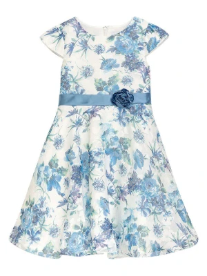Danamade Sukienka "Dneyla" w kolorze niebiesko-białym rozmiar: 128