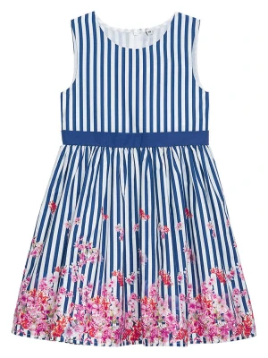 Danamade Sukienka "Dtabea" w kolorze niebiesko-białym rozmiar: 122