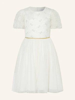 Danamade Sukienka Tiulowa Z Błyszczącą Przędzą weiss