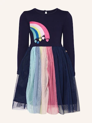 Danamade Sukienka Z Mieszanki Materiałów Z Cekinami blau