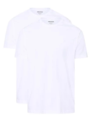 Daniel Hechter T-shirty pakowane po 2 szt. Mężczyźni Bawełna biały jednolity,