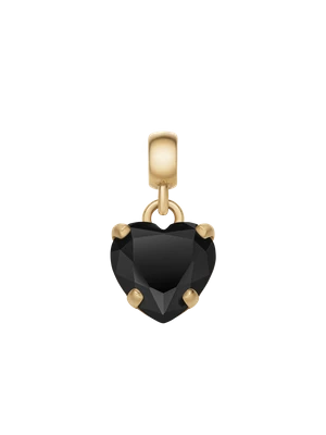 Daniel Wellington DW Charm Heart Crystal 12x6mm Gold/Black
