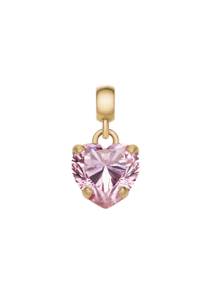 Daniel Wellington DW Charm Heart Crystal 12x6mm Gold/Pink