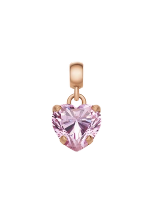 Daniel Wellington DW Charm Heart Crystal 12x6mm Rose Gold/Pink