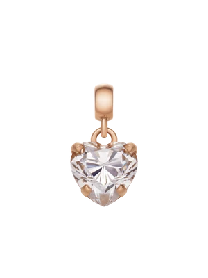Daniel Wellington DW Charm Heart Crystal 12x6mm Rose Gold/White