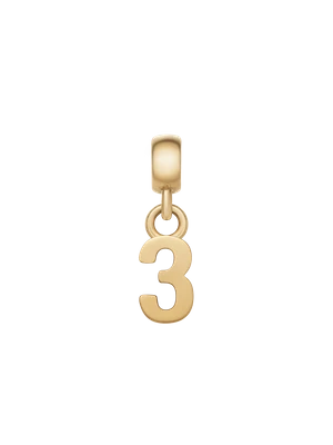 Daniel Wellington DW Charm Number 3 Gold