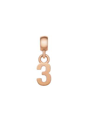 Daniel Wellington DW Charm Number 3 Rose Gold