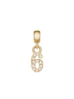 Daniel Wellington DW Charm Number 6 Gold