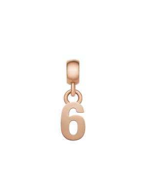 Daniel Wellington DW Charm Number 6 Rose Gold
