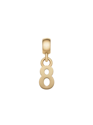 Daniel Wellington DW Charm Number 8 Gold