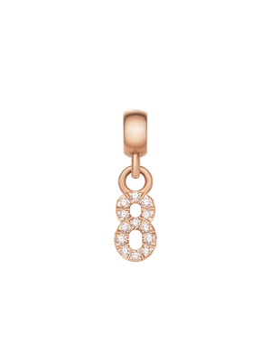Daniel Wellington DW Charm Number 8 Rose Gold